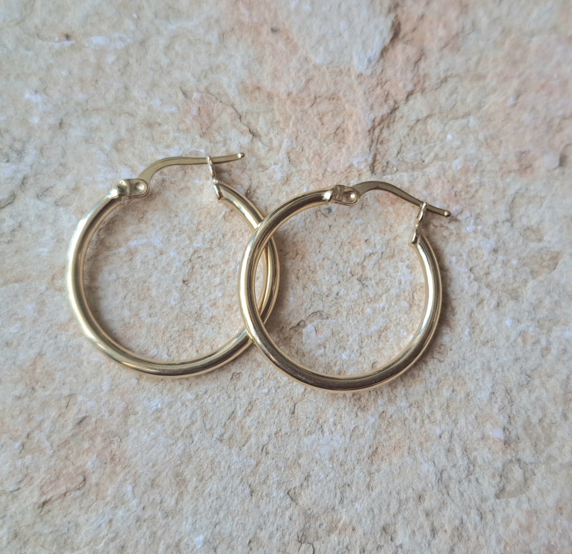 עגילי זהב 14K חישוק - 2 ס"מ