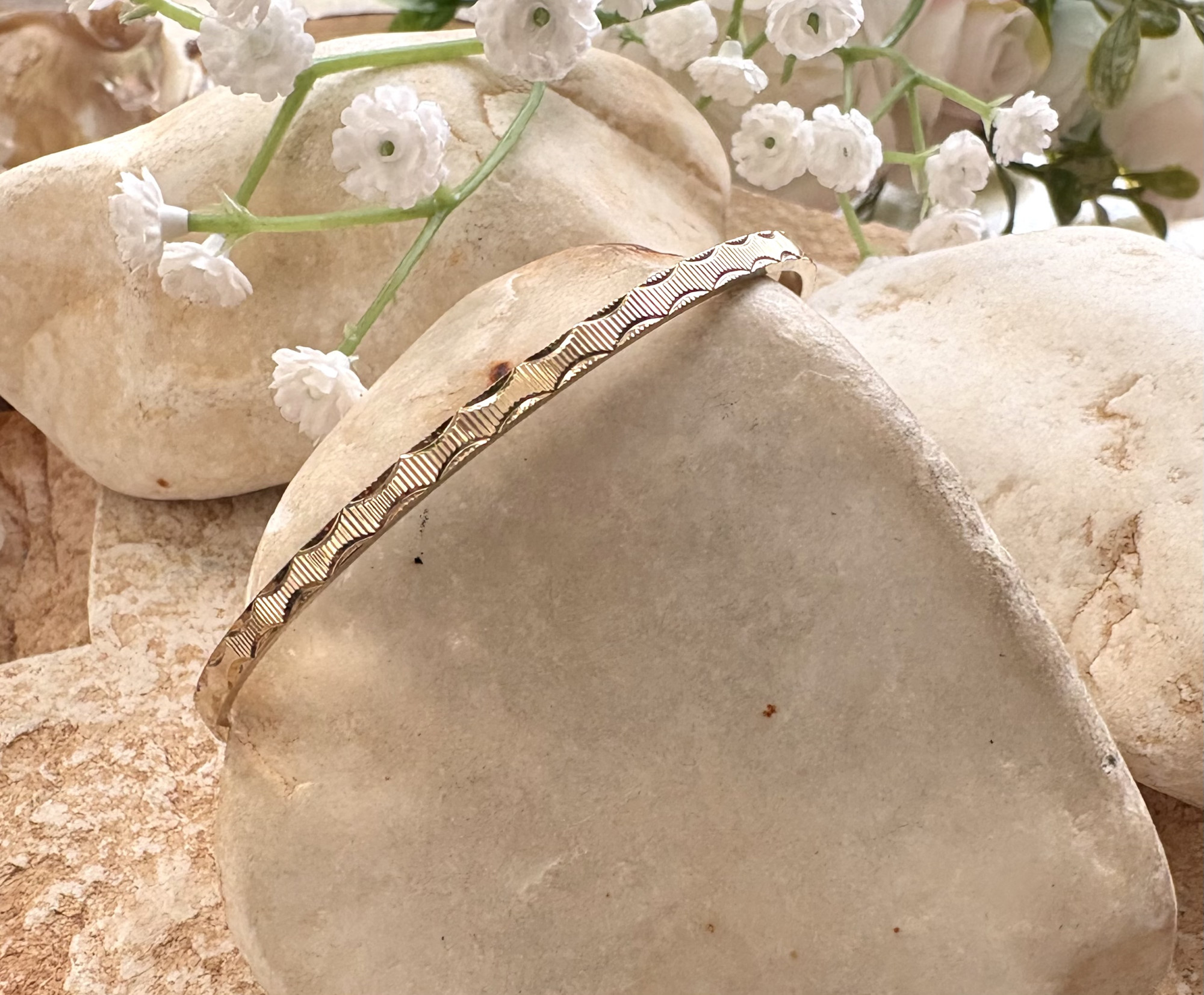 צמיד קשיח כסף 925 חריטת לייזר 0.3 ס"מ