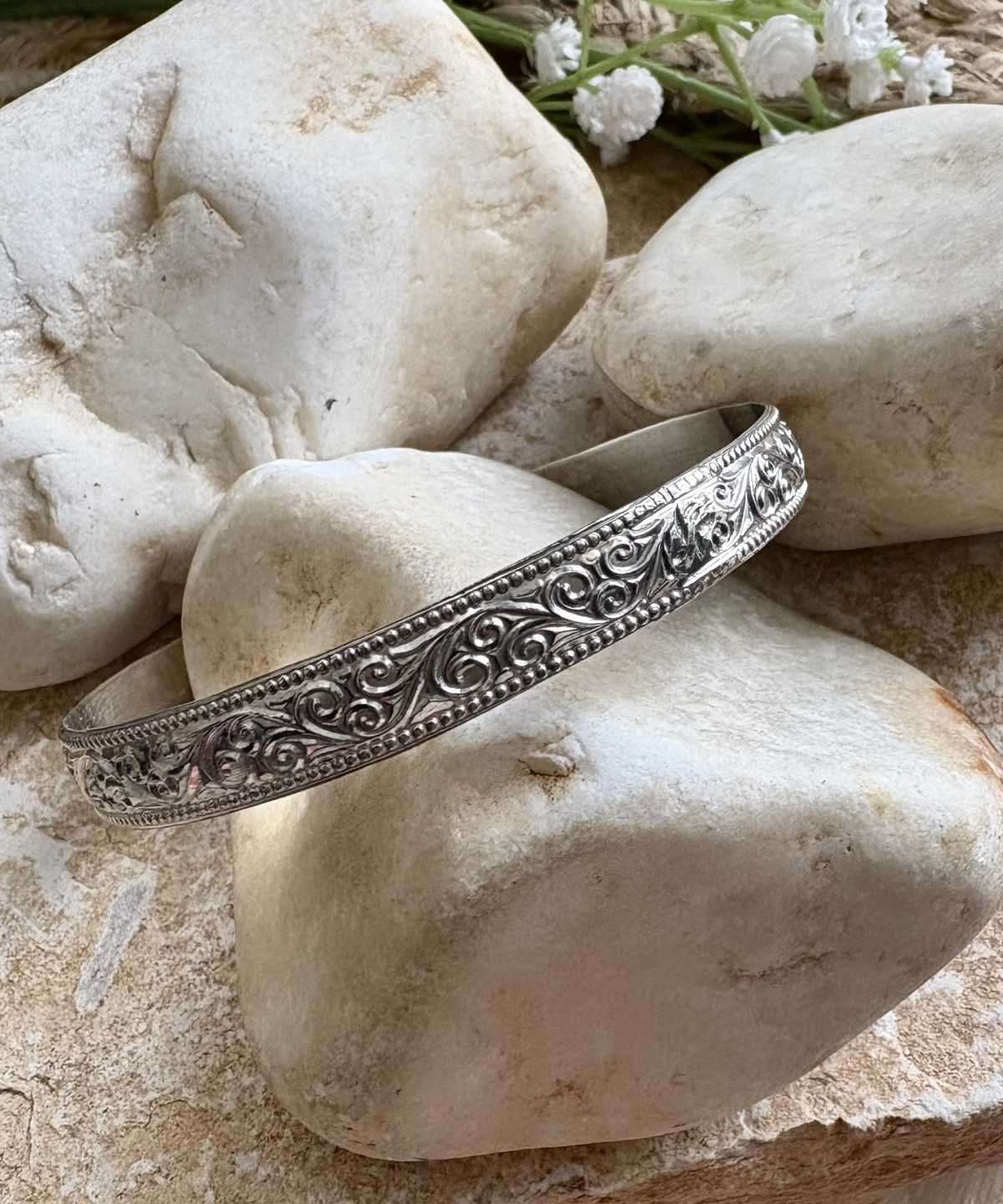 צמידי כסף 925 מרוקאי מעוטר