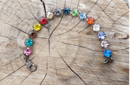 צמיד משובץ אבני סברובסקי