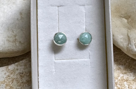 Silver Earrings with the tiger stone
