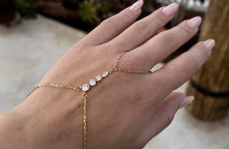  צמיד גולדפילד טבעת עם בשילוב אבנים כחולות